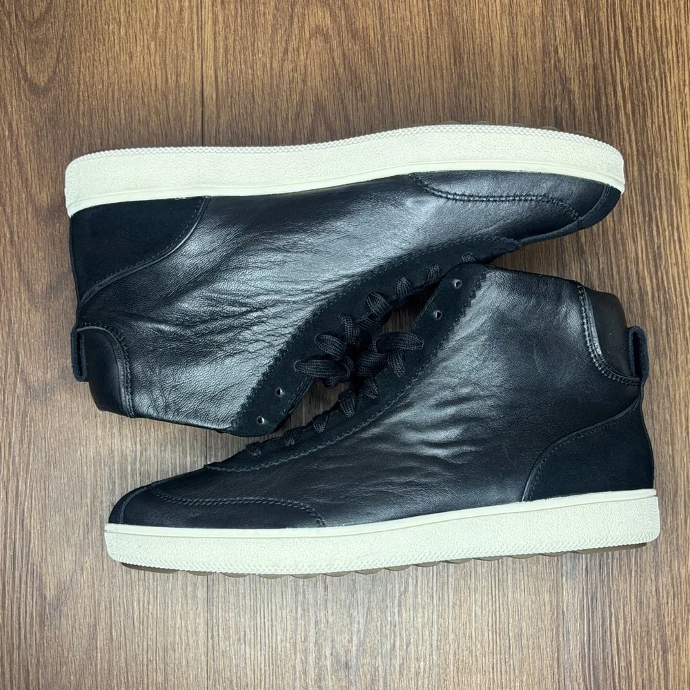 Coach Black Leather High Top Sneakers Men’s Size 10